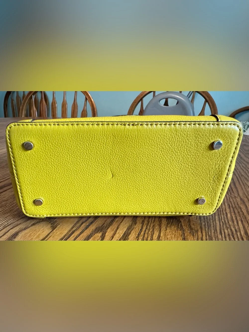 kate spade Yellow Pebbled Leather Mini Satchel with Crossbody Strap